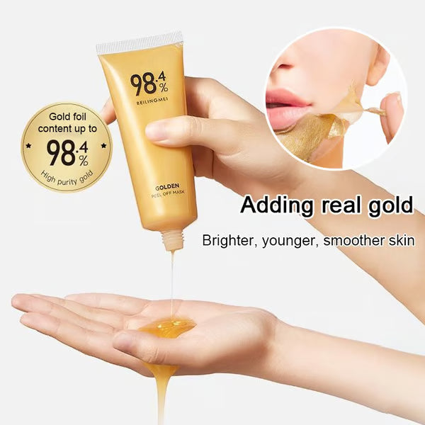 🔥Gold Foil Peel-Off Mask✅Reduces wrinkles and improves skin firmness in 7 days