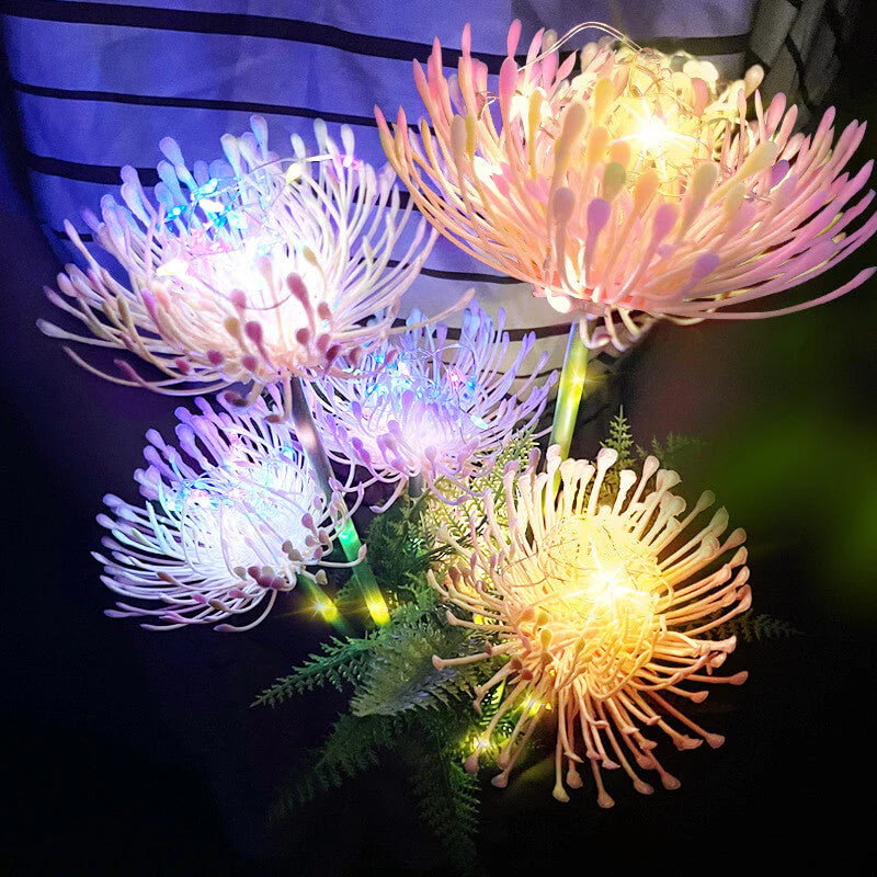 🌸Solar-Powered Floral Lights with Glowing Flowers and Stems LED Waterproof Outdoor Garden Stake Lights