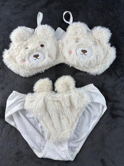 Milk Fleece Sexy Plush Animal Lingerie Set