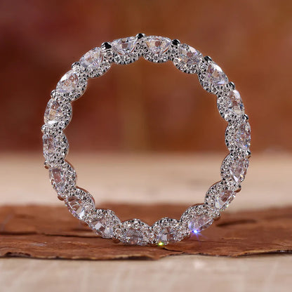 Handcrafted Galaxy Diamond Ring – 266 Diamonds, Semi-Transparent & Sparkling in Sunlight!