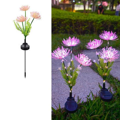 🌸Solar-Powered Floral Lights with Glowing Flowers and Stems LED Waterproof Outdoor Garden Stake Lights