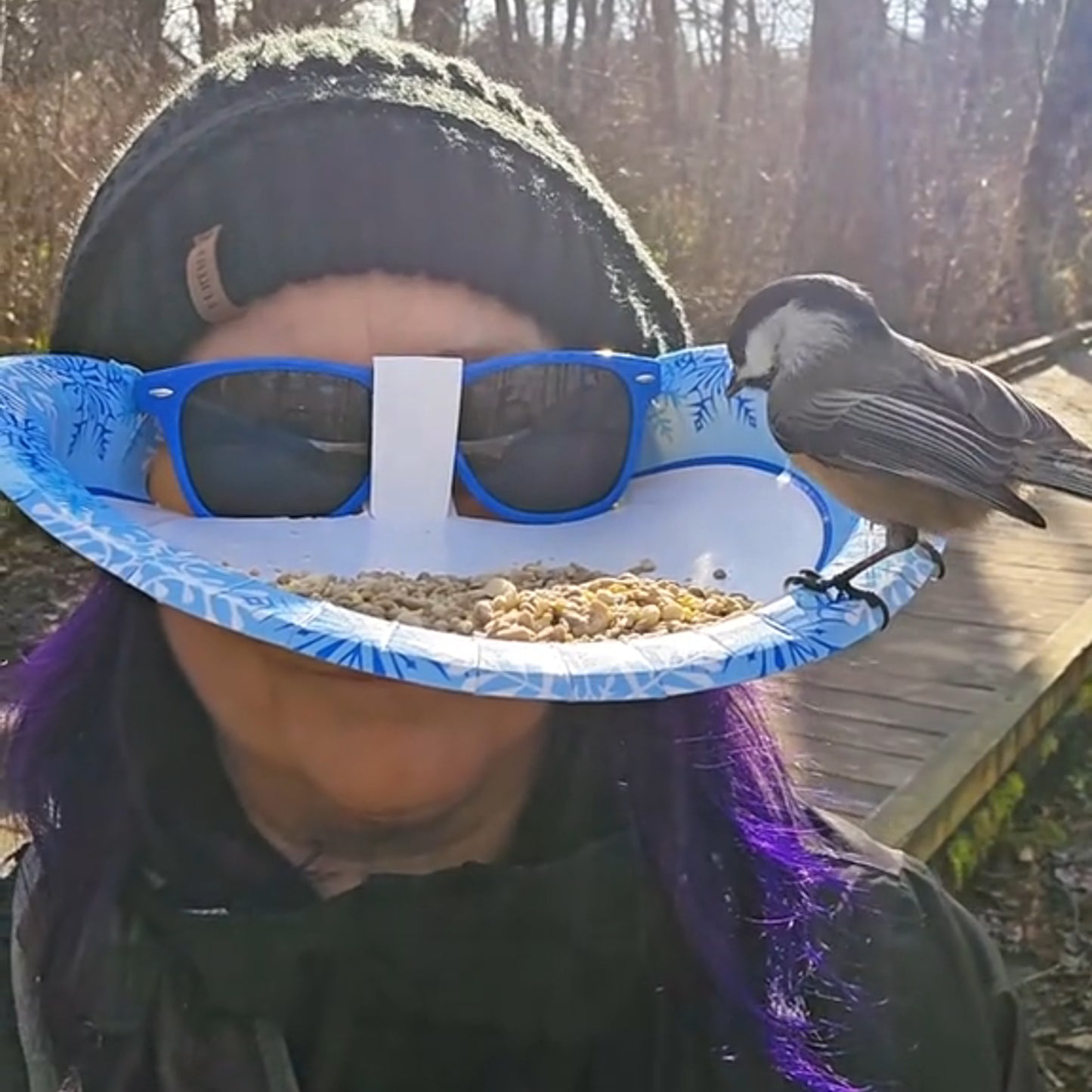 Eyeglass Frame Head Mounted Bird Feeder Humming Bird Feeder