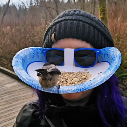 Eyeglass Frame Head Mounted Bird Feeder Humming Bird Feeder