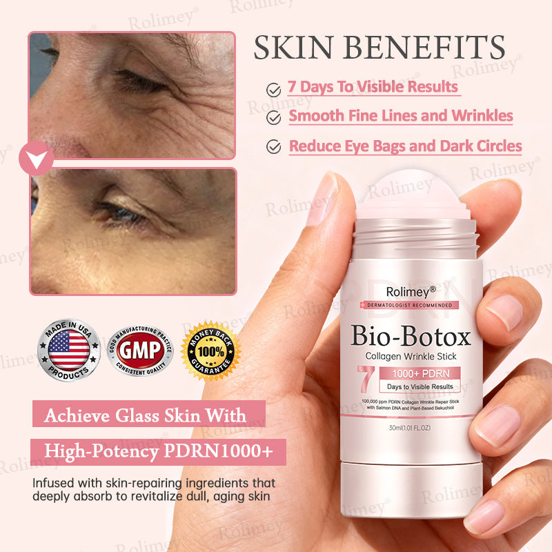 ✨Rolimey® Bio-Botox PDRN Collagen Wrinkle Stick – Lift, Firm & Smooth Skin with Salmon DNA & Plant-Based Bakuchiol✅ 3-Day Improvement Guarantee – Full Refund if No Results