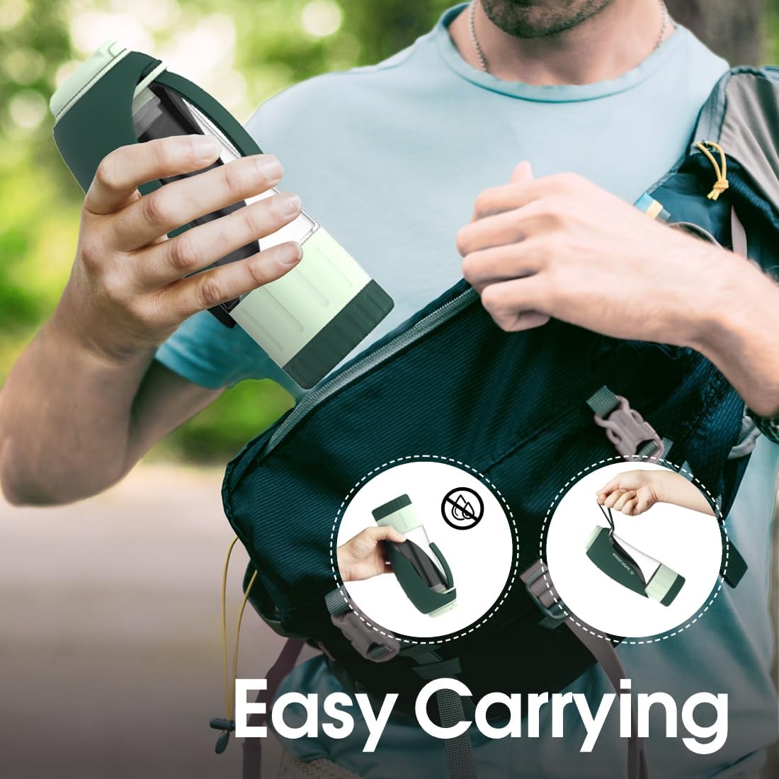 Food-Grade Portable Silicone Leak-Proof Pet Water Bottle with Food Container and Drinking Dispenser