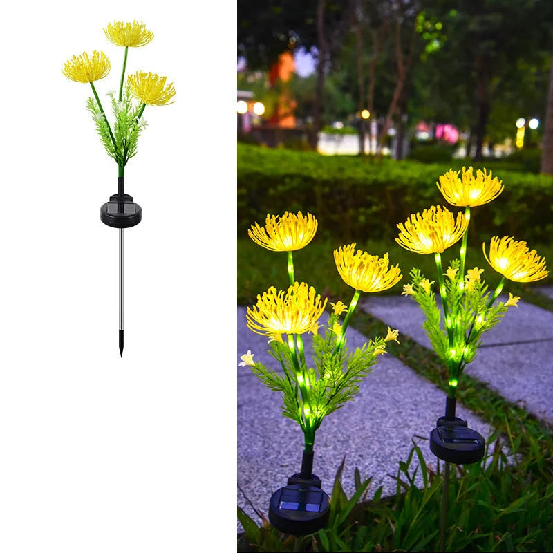 🌸Solar-Powered Floral Lights with Glowing Flowers and Stems LED Waterproof Outdoor Garden Stake Lights