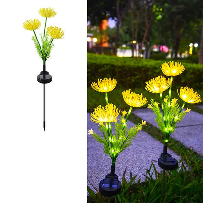 🌸Solar-Powered Floral Lights with Glowing Flowers and Stems LED Waterproof Outdoor Garden Stake Lights