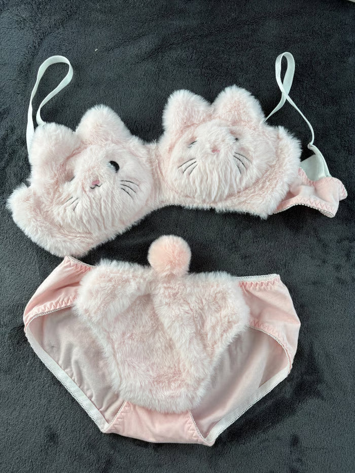 Milk Fleece Sexy Plush Animal Lingerie Set