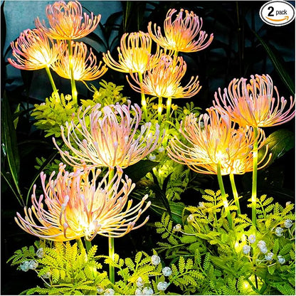 🌸Solar-Powered Floral Lights with Glowing Flowers and Stems LED Waterproof Outdoor Garden Stake Lights