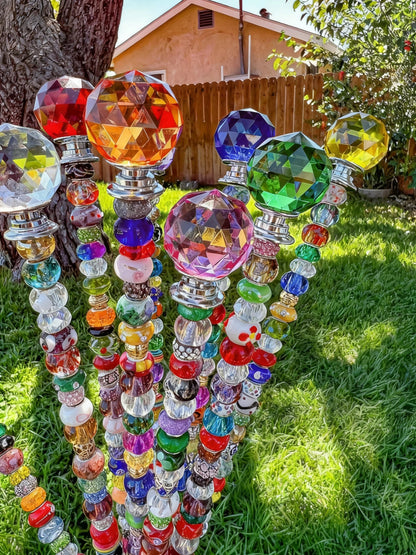 14 inch jeweled garden stake