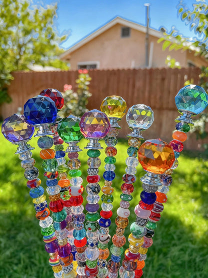 14 inch jeweled garden stake