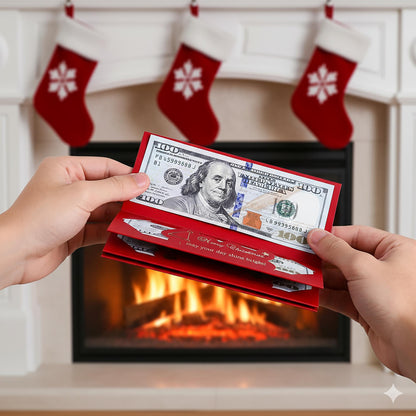 🎁Christmas Money Bag with Envelope, Perfect for Kids, Teens, and Parents
