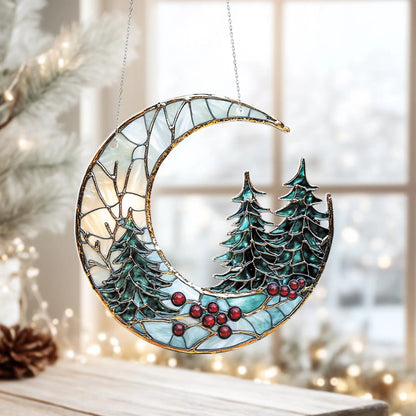 🔥2025 Christmas Hot Sale - Moon and Pine Tree Christmas Ornament