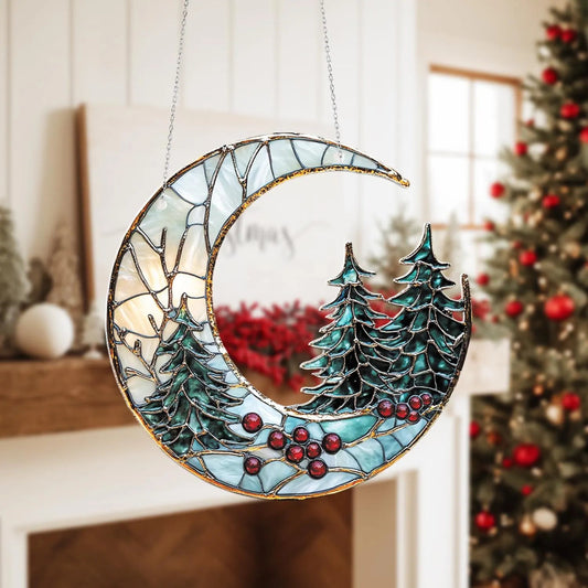 🔥2025 Christmas Hot Sale - Moon and Pine Tree Christmas Ornament
