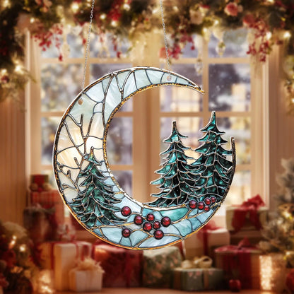 🔥2025 Christmas Hot Sale - Moon and Pine Tree Christmas Ornament