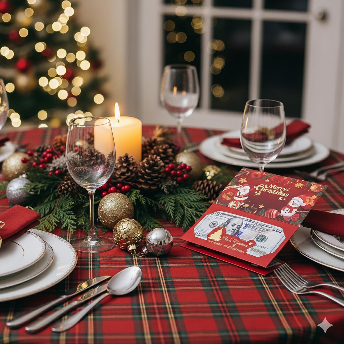 🎁Christmas Money Bag with Envelope, Perfect for Kids, Teens, and Parents