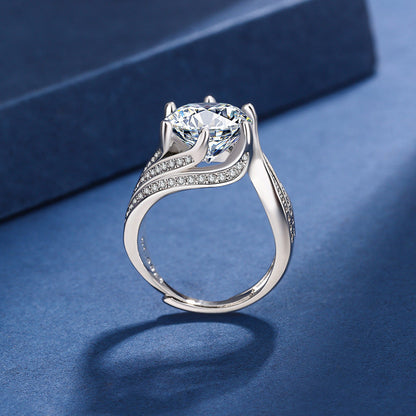 Handcrafted Diamond Cluster Star Ring – 128 Diamonds, Semi-Transparent & Sparkling in Sunlight! – 128 Diamonds, Semi-Transparent & Sparkling in Sunlight!