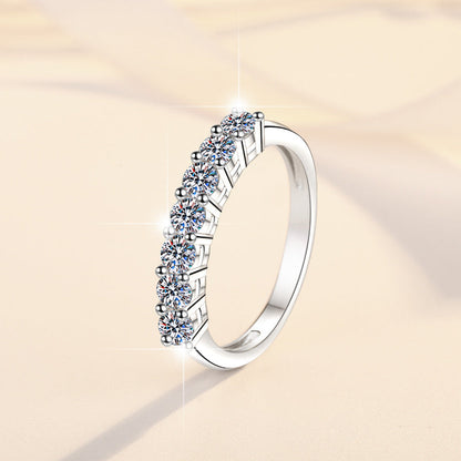 Handcrafted Seven Princess Diamond Ring-7 Diamonds, Semi-Transparent & Sparkling in Sunlight!