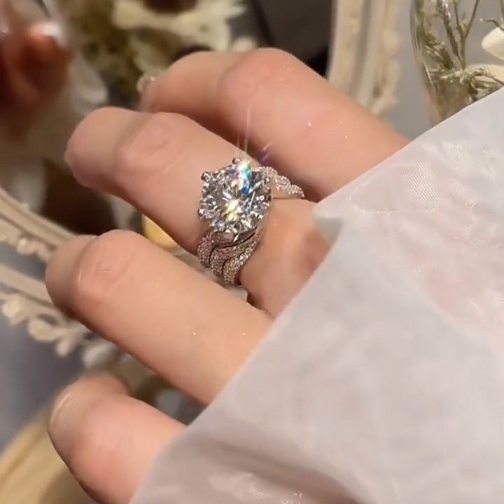 Handcrafted Diamond Cluster Star Ring – 128 Diamonds, Semi-Transparent & Sparkling in Sunlight! – 128 Diamonds, Semi-Transparent & Sparkling in Sunlight!