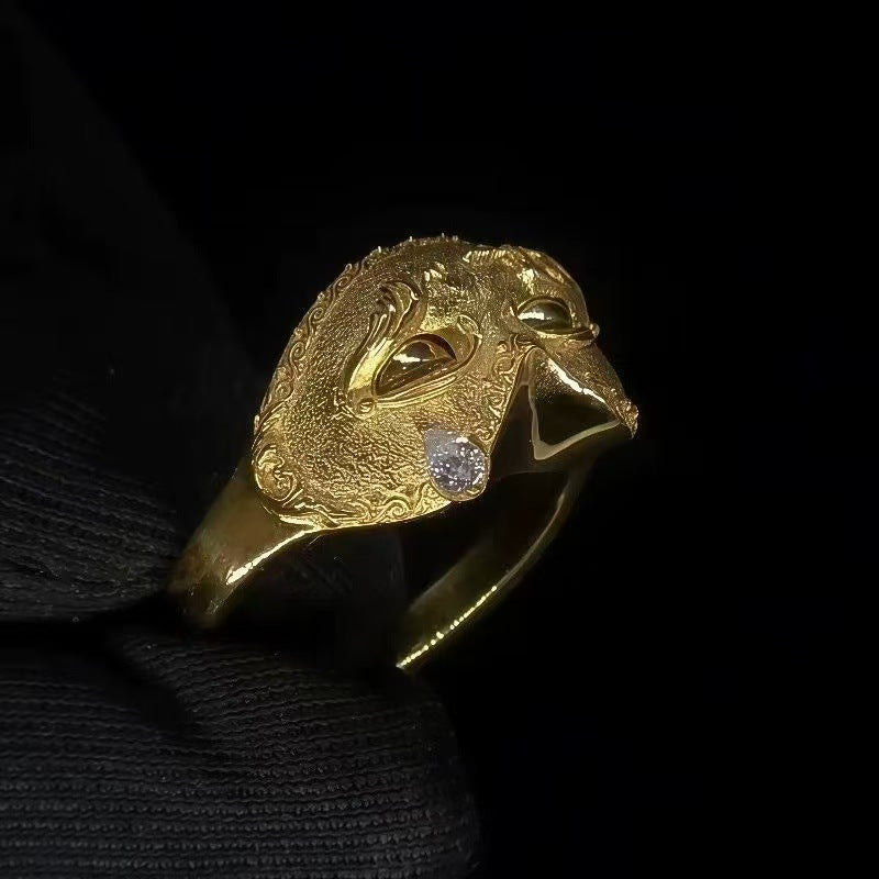 Crainte-Ceremonial Mask Ring