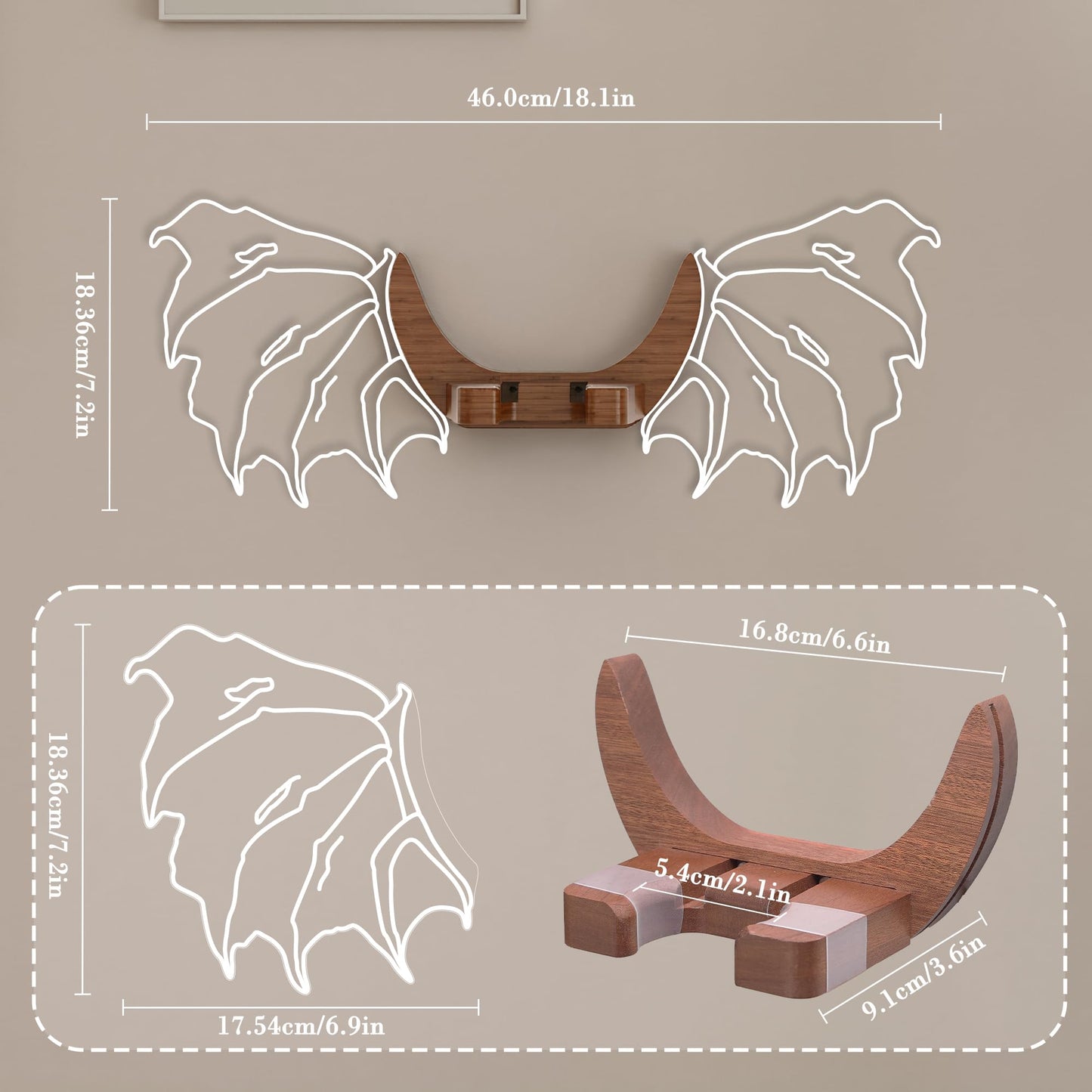 😇😈Angel and Devil Guitar Wall Mount