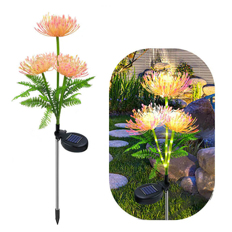 🌸Solar-Powered Floral Lights with Glowing Flowers and Stems LED Waterproof Outdoor Garden Stake Lights