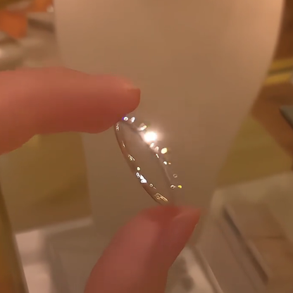 Handcrafted Galaxy Diamond Ring – Semi-Transparent & Sparkling in Sunlight!