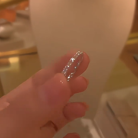 Handcrafted Galaxy Diamond Ring – Semi-Transparent & Sparkling in Sunlight!