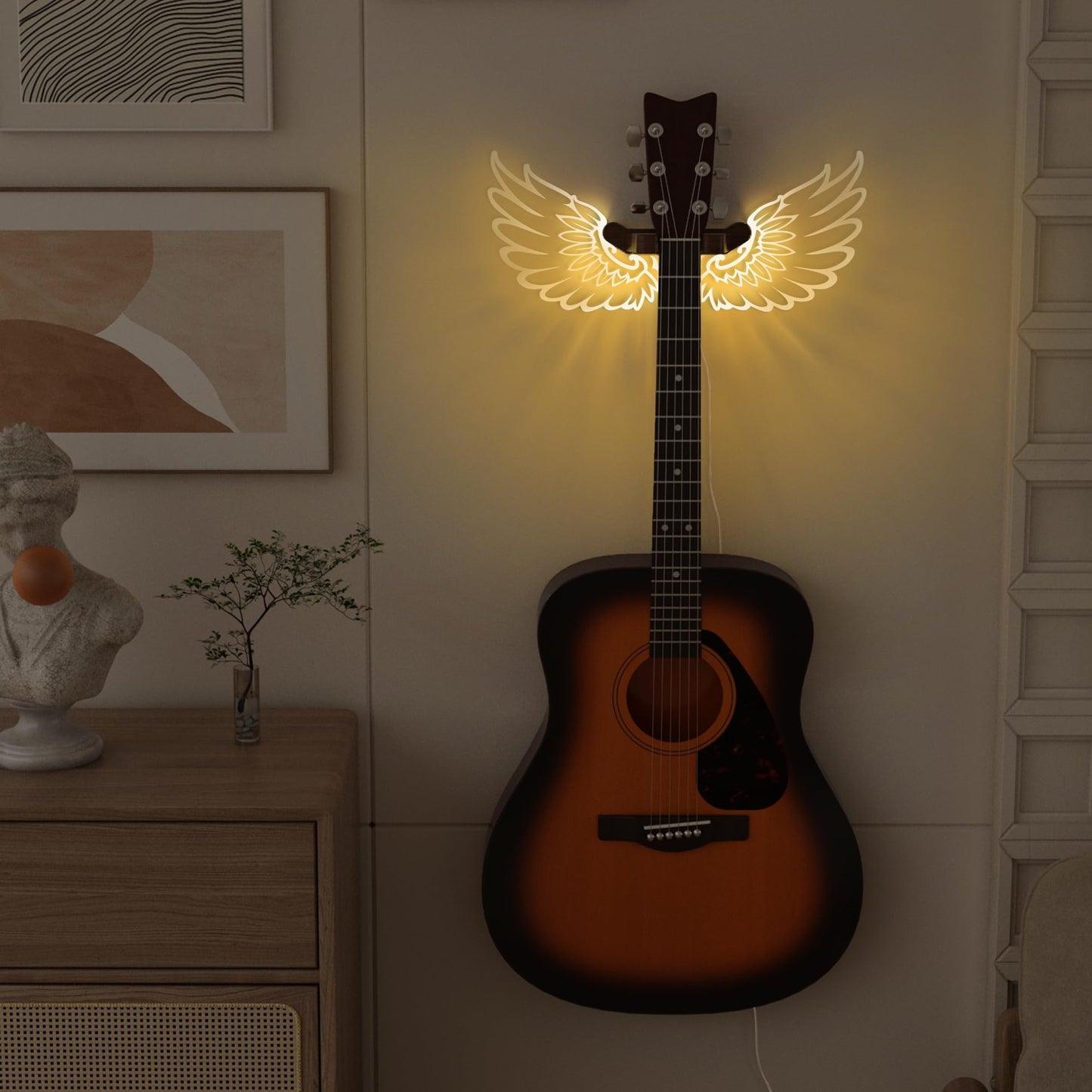 😇😈Angel and Devil Guitar Wall Mount