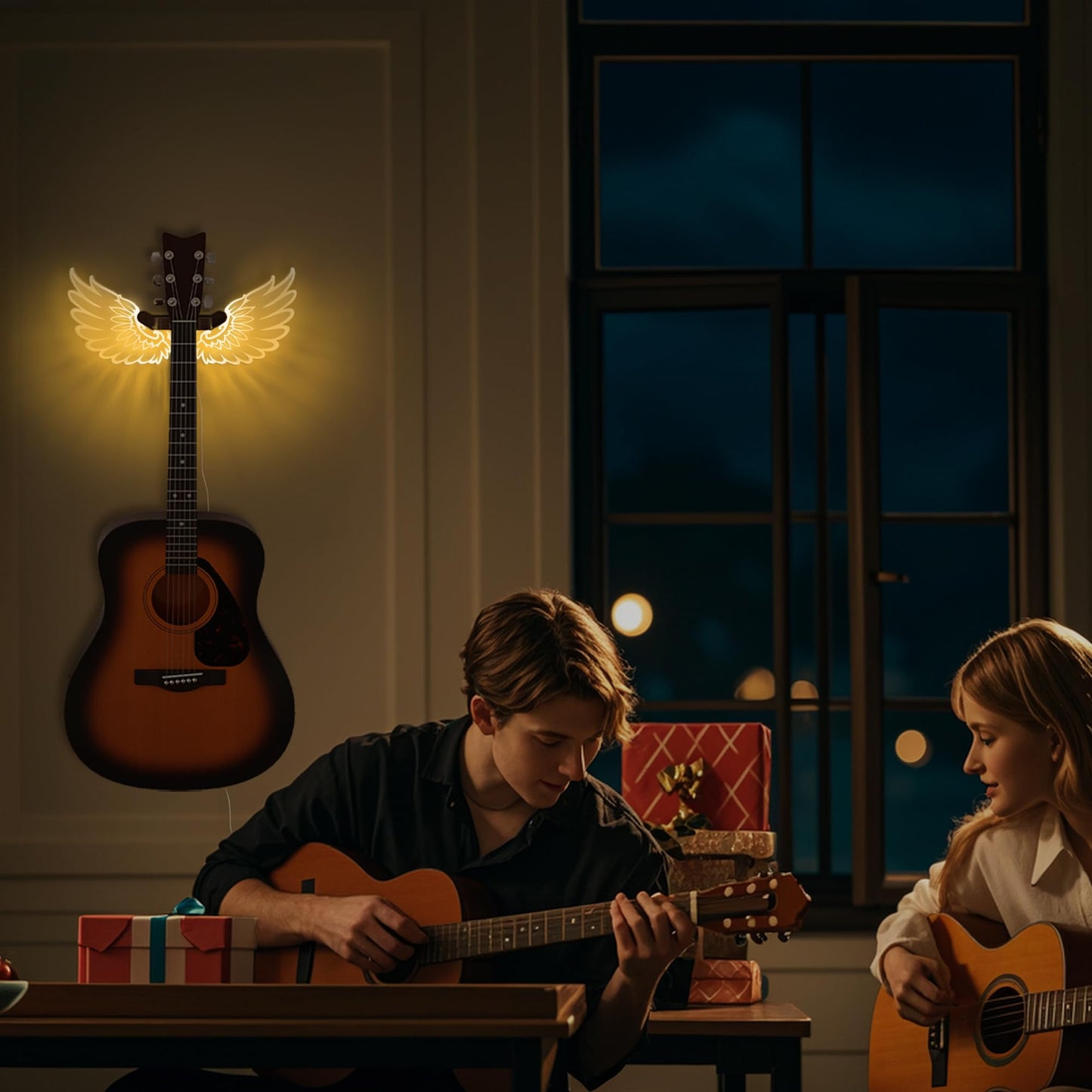 😇😈Angel and Devil Guitar Wall Mount