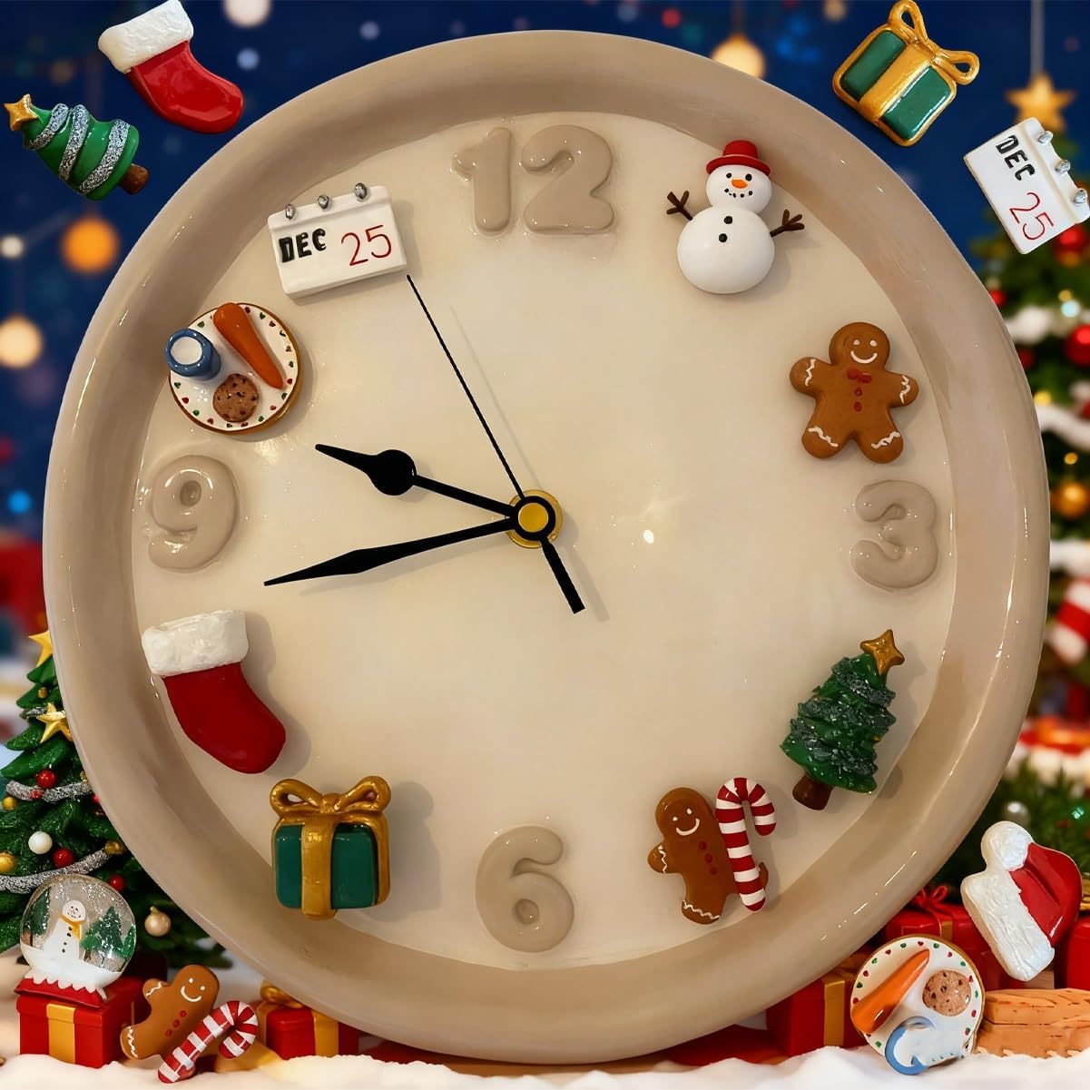 🎄HOT SALE 49% OFF⛄-🕰️Holiday Charm Clock with Seasonal Magnet Charms