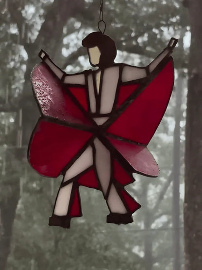 🏆Flash Sale⚡ 50K+ SOLD! Almost Gone-💥New Elvis stained glass spinning suncatcher💃