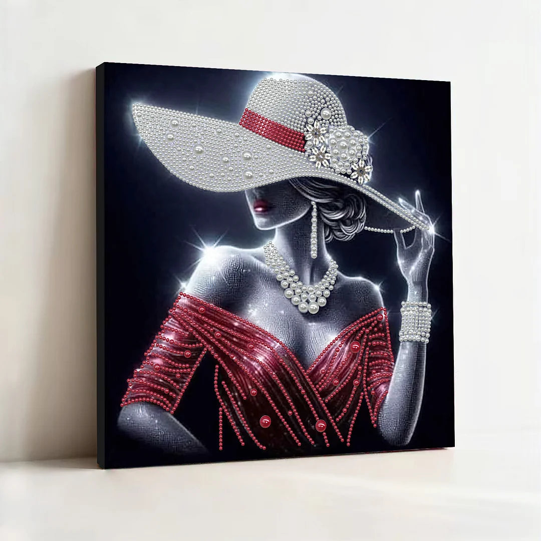 (30x30cm)DIY Pearl Painting Framed Beauty Handmade Pearl Material Art Kit