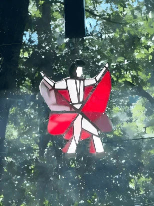 🏆Flash Sale⚡ 50K+ SOLD! Almost Gone-💥New Elvis stained glass spinning suncatcher💃