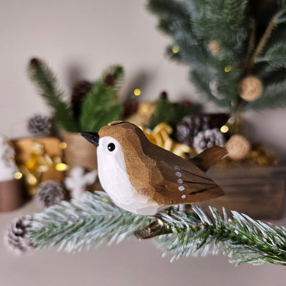 Exquisite Handcrafted Bird Ornaments for Christmas Tree - Clip-On