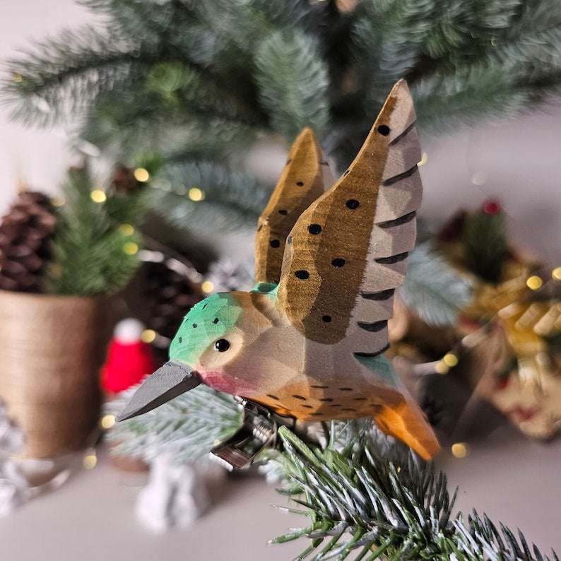 Exquisite Handcrafted Bird Ornaments for Christmas Tree - Clip-On