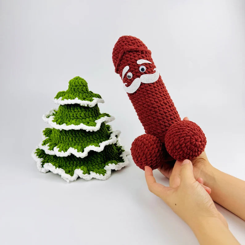 🎄Early Christmas Sale -Hand-Knitted Fun Christmas Tree Doll Set