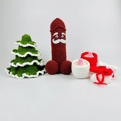 🎄Early Christmas Sale -Hand-Knitted Fun Christmas Tree Doll Set