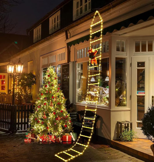 LED Santa Claus Climbing Ladder Light | USB Plug | 8 Flashing Modes
