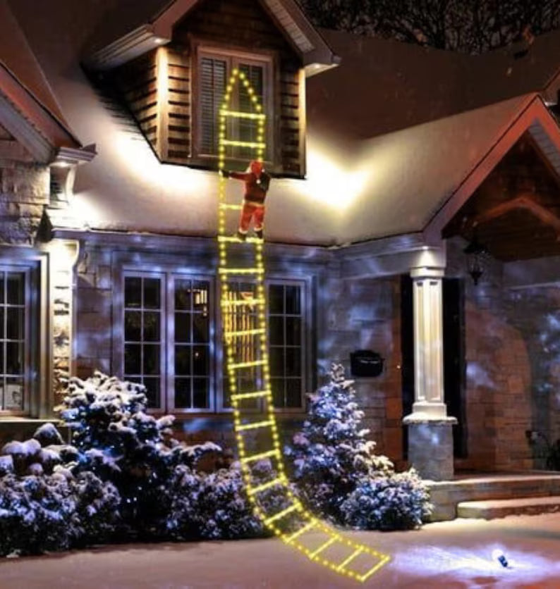 LED Santa Claus Climbing Ladder Light | USB Plug | 8 Flashing Modes