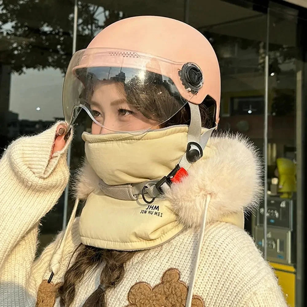 Ultra-Comfortable Soft Fleece-Lined Thickened Cold-Resistant Windproof Warm Hat with Integrated Face Mask, Neck Warmer, and Scarf—Perfect for Any Winter Outdoor Activity