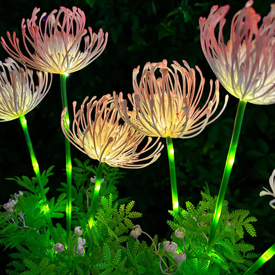 🌸Solar-Powered Floral Lights with Glowing Flowers and Stems LED Waterproof Outdoor Garden Stake Lights